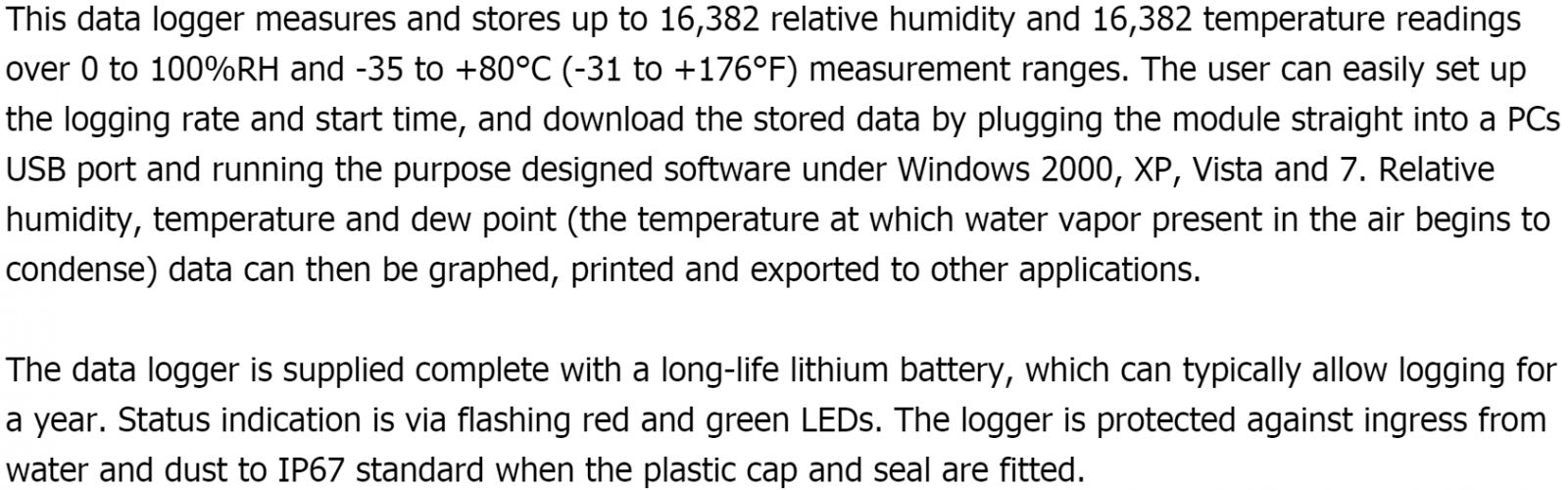 אוגרי נתונים LASCAR DATA LOGGER EL-USB-2